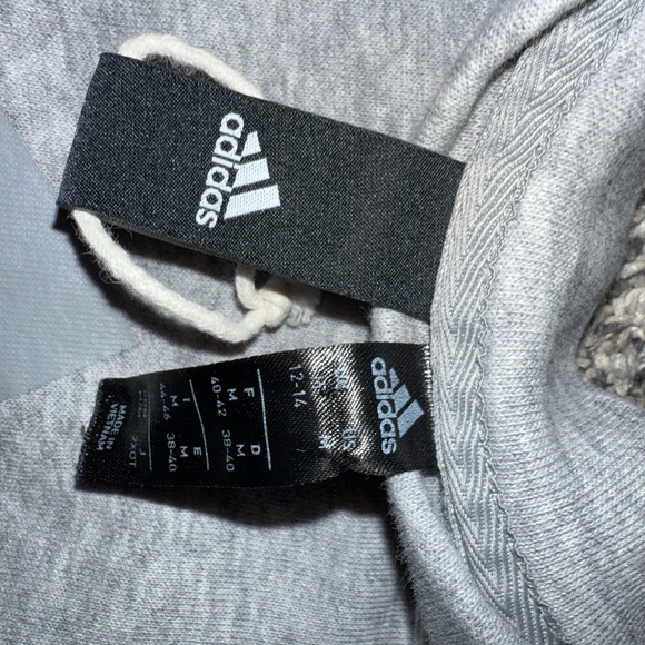 Adidas Heather Gray Sweatshirt with Logo - Picture 3 of 3